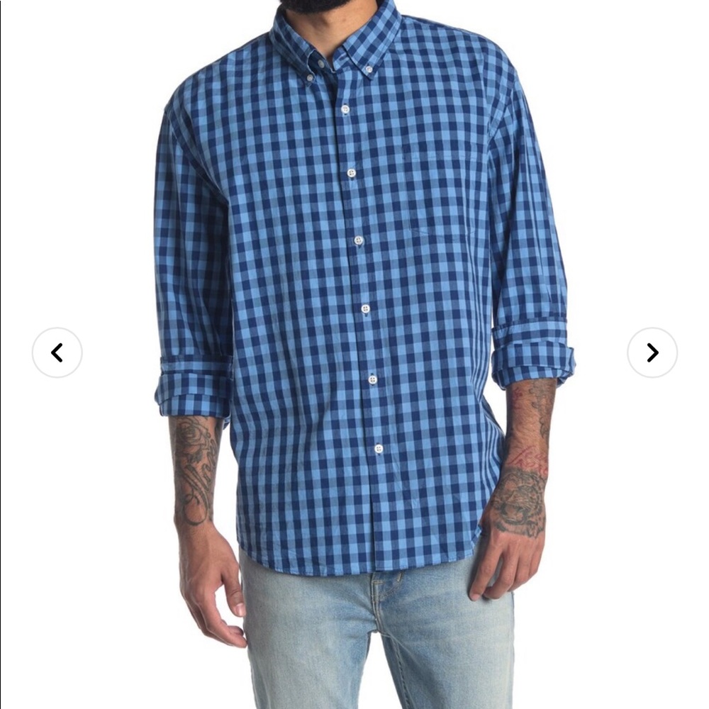 J Crew Factory Button Up Plaid 100% Cotton NWT